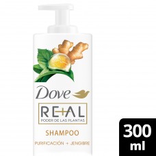 DOVE Shampoo REAL Poder de las Plantas PURIFICACIÓN + JENGIBRE 300 ml